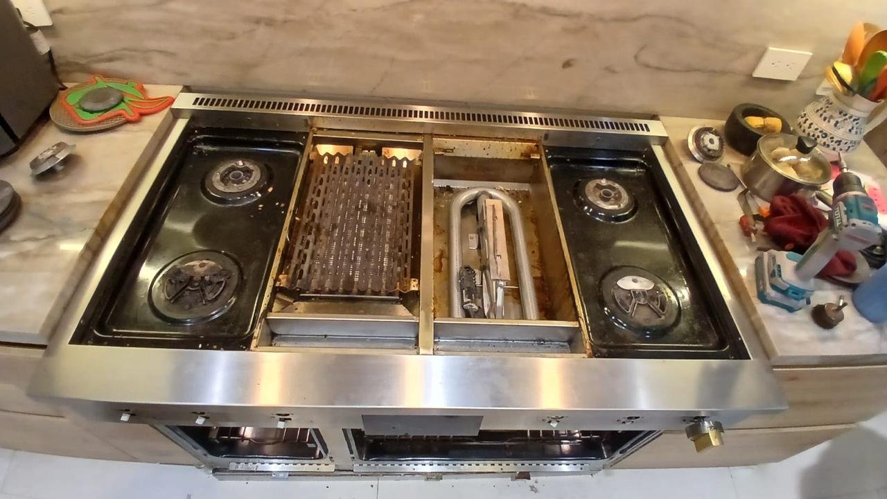 Estufa antes de la reparación